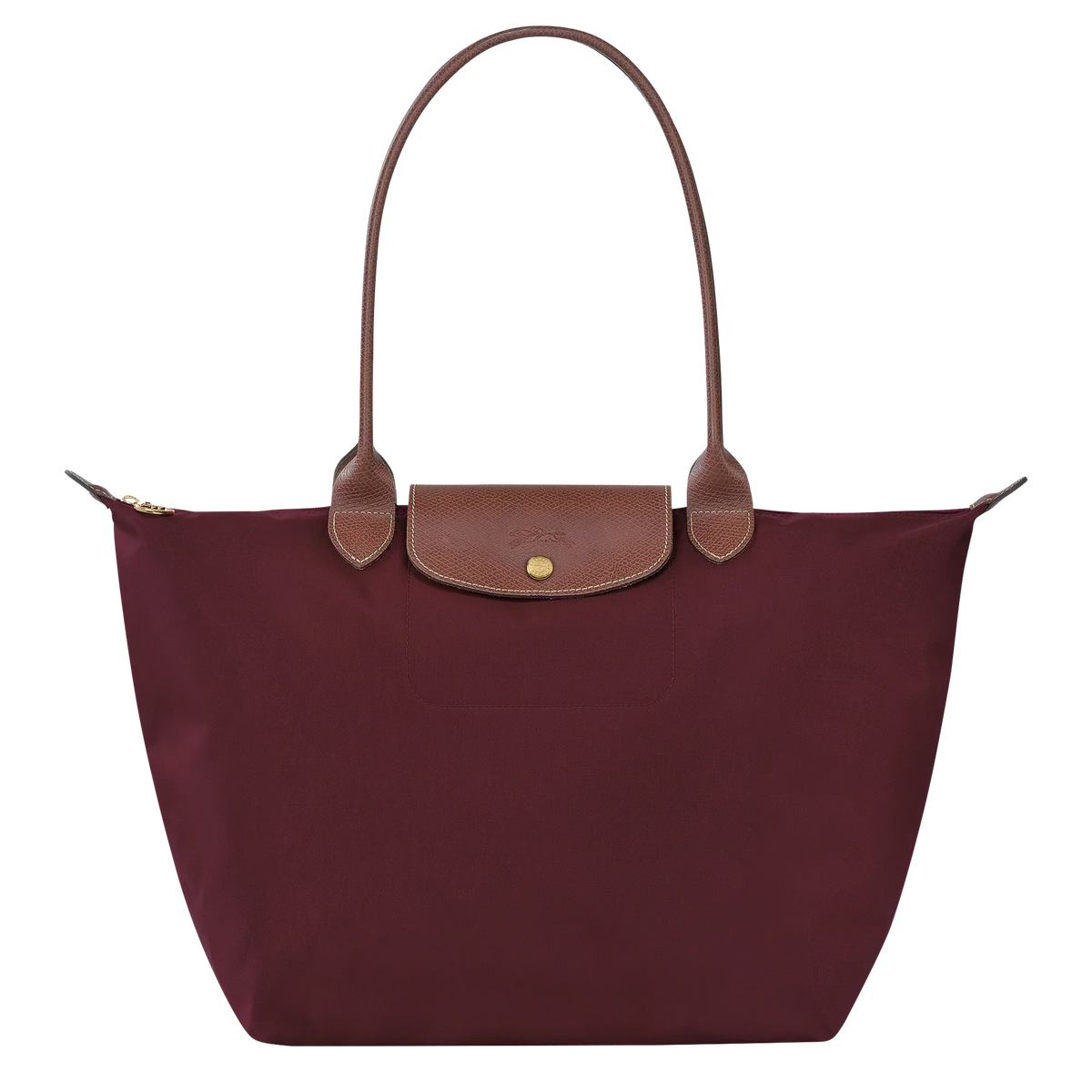Bolso shopper grande en color burdeos