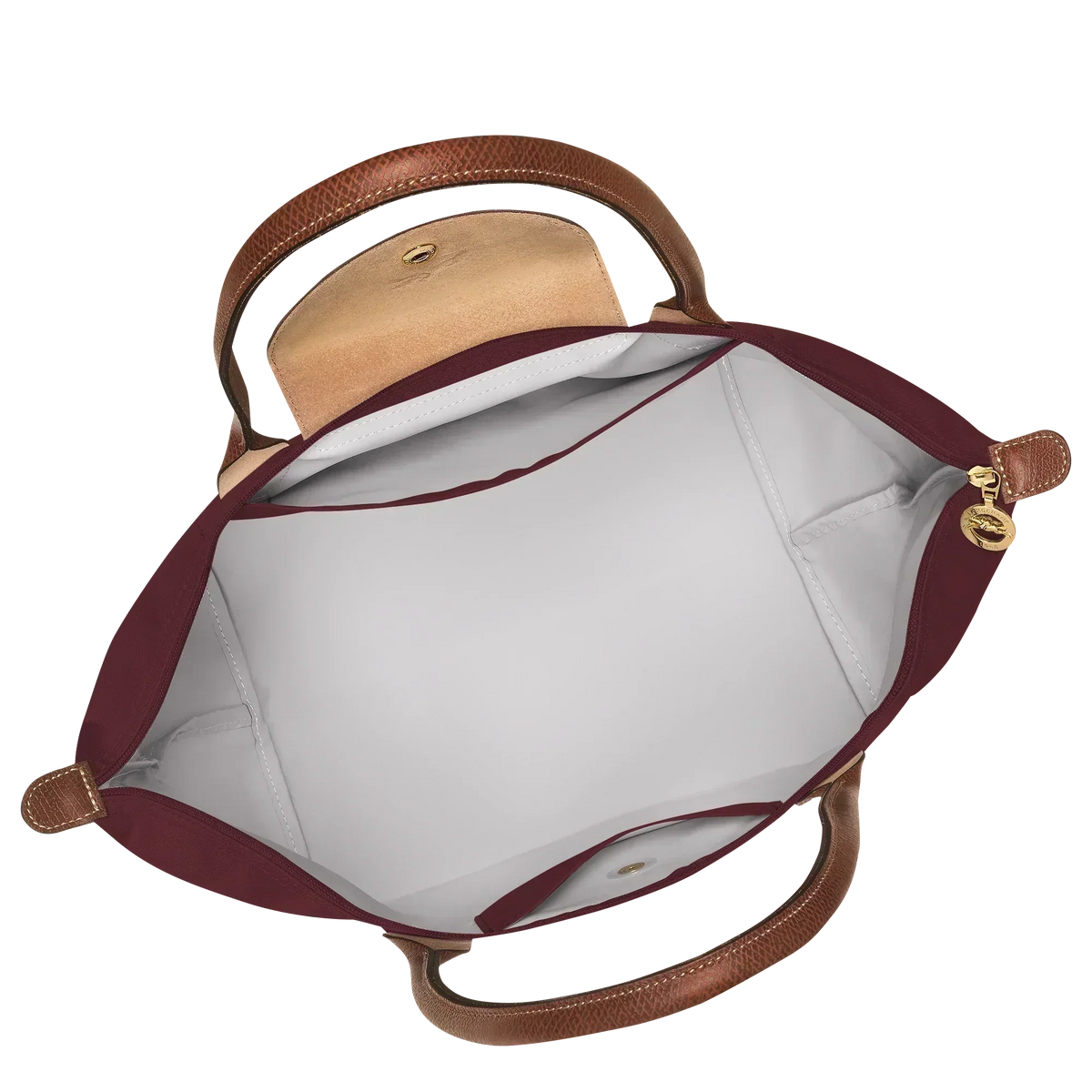 Bolso shopper  grande en color burdeos